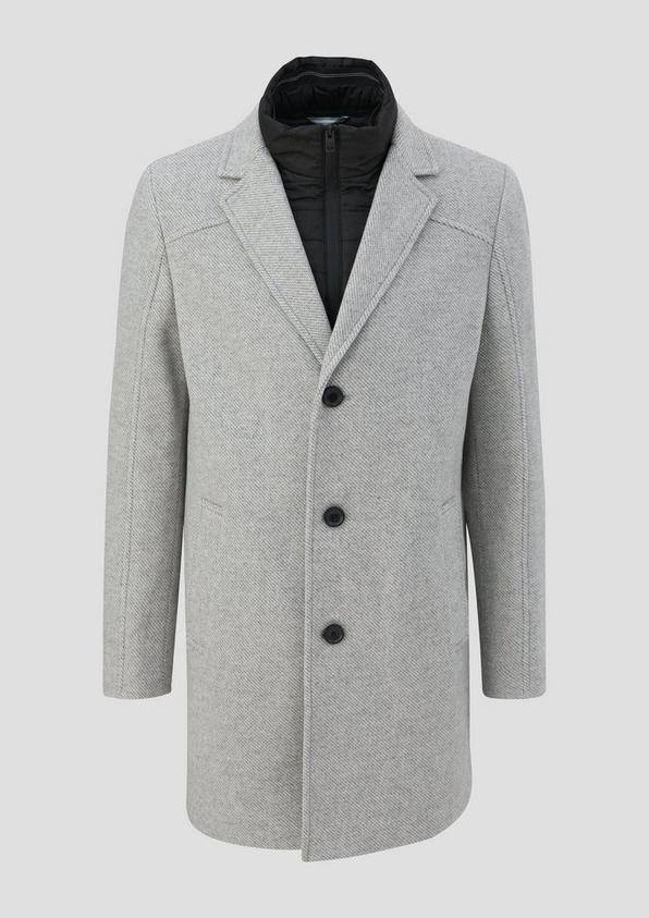 s.Oliver Tweed-Mantel mit herausnehmbarem Insert