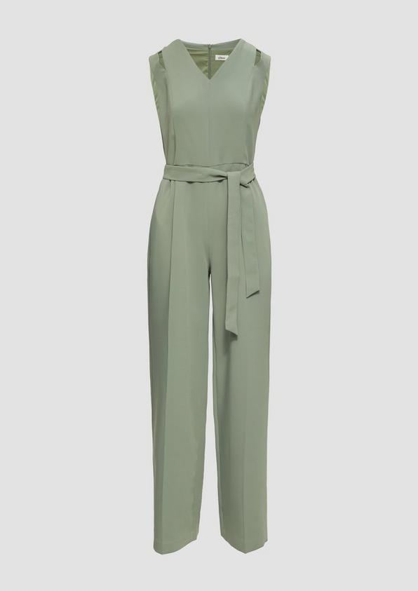 S.Oliver Twill-Jumpsuit Mit Cut-Outs