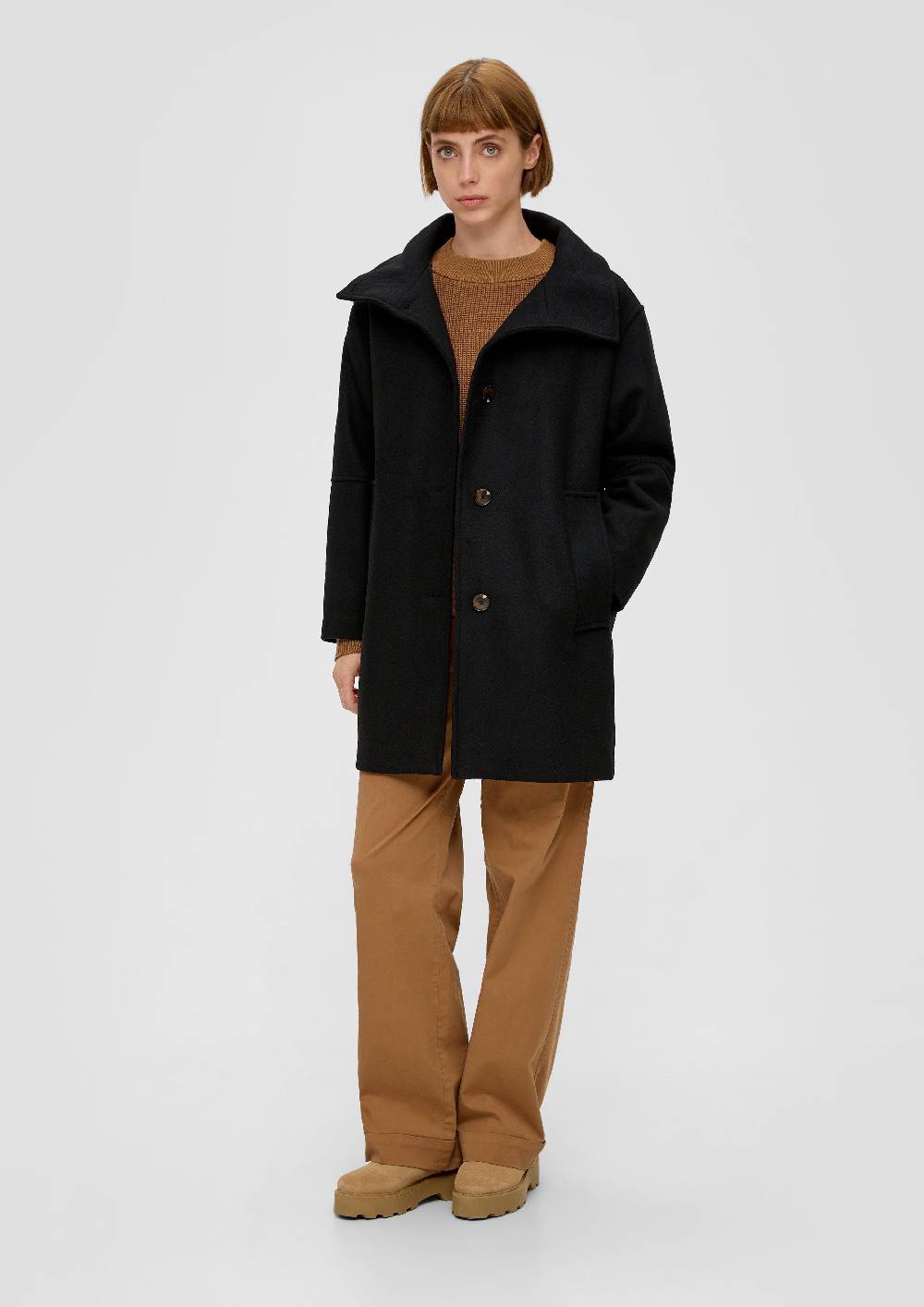 S.Oliver Twill-Mantel Aus Wollmix