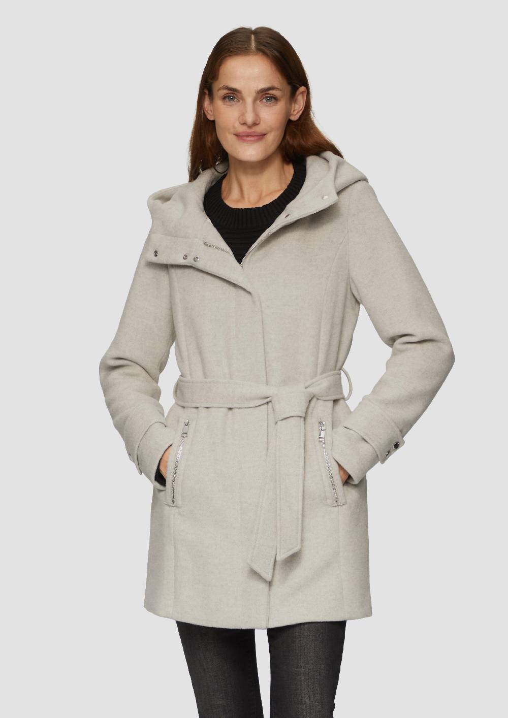 S.Oliver Twillmantel Mit Bindegürtel