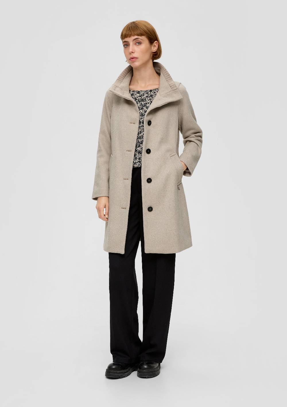 S.Oliver Twillmantel Mit Stehkragen