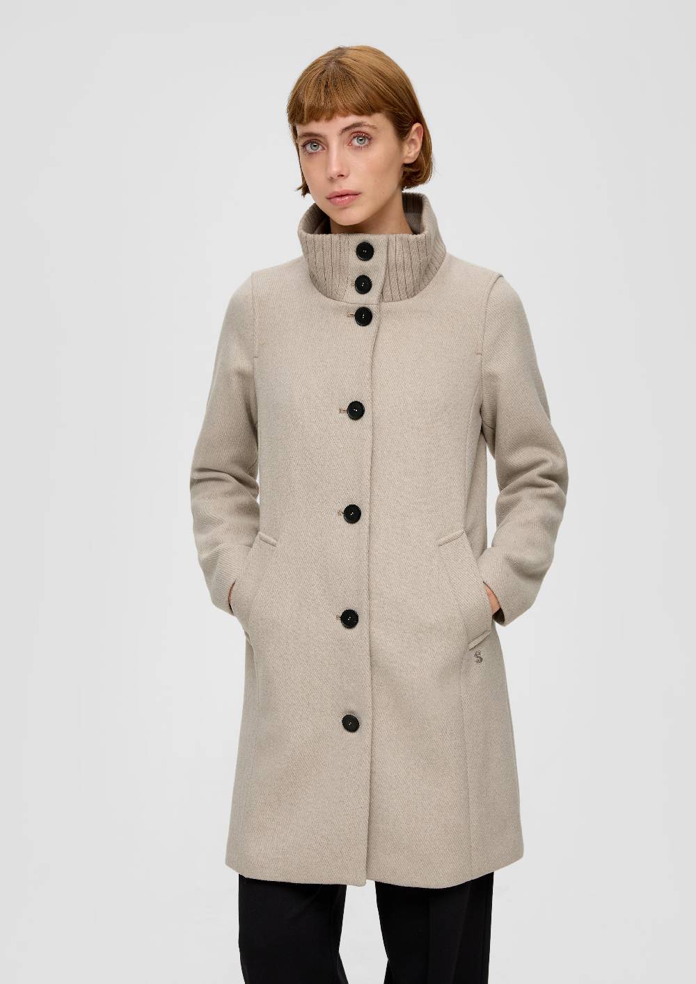 S.Oliver Twillmantel Mit Stehkragen