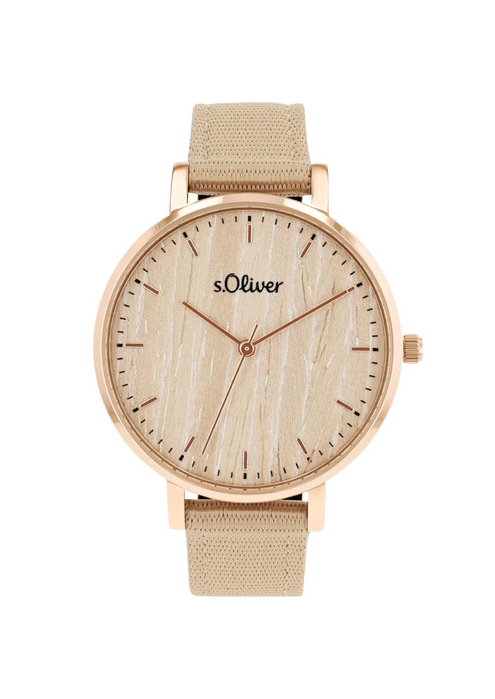 S.Oliver Uhr In Holz-Optik