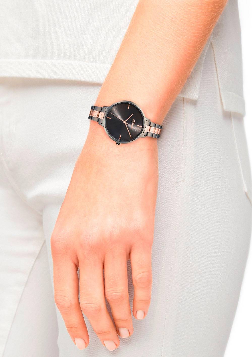 S.Oliver Uhr Mit Zweifarbigem Armband