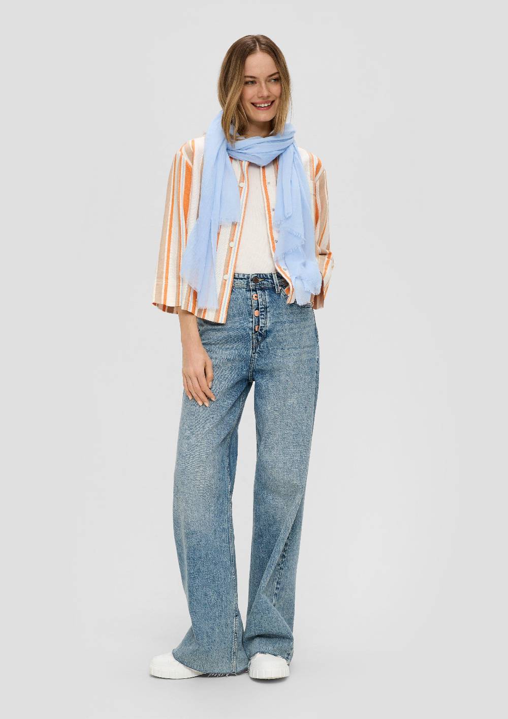 S.Oliver Unifarbener Schal Aus Leichtem Polyester