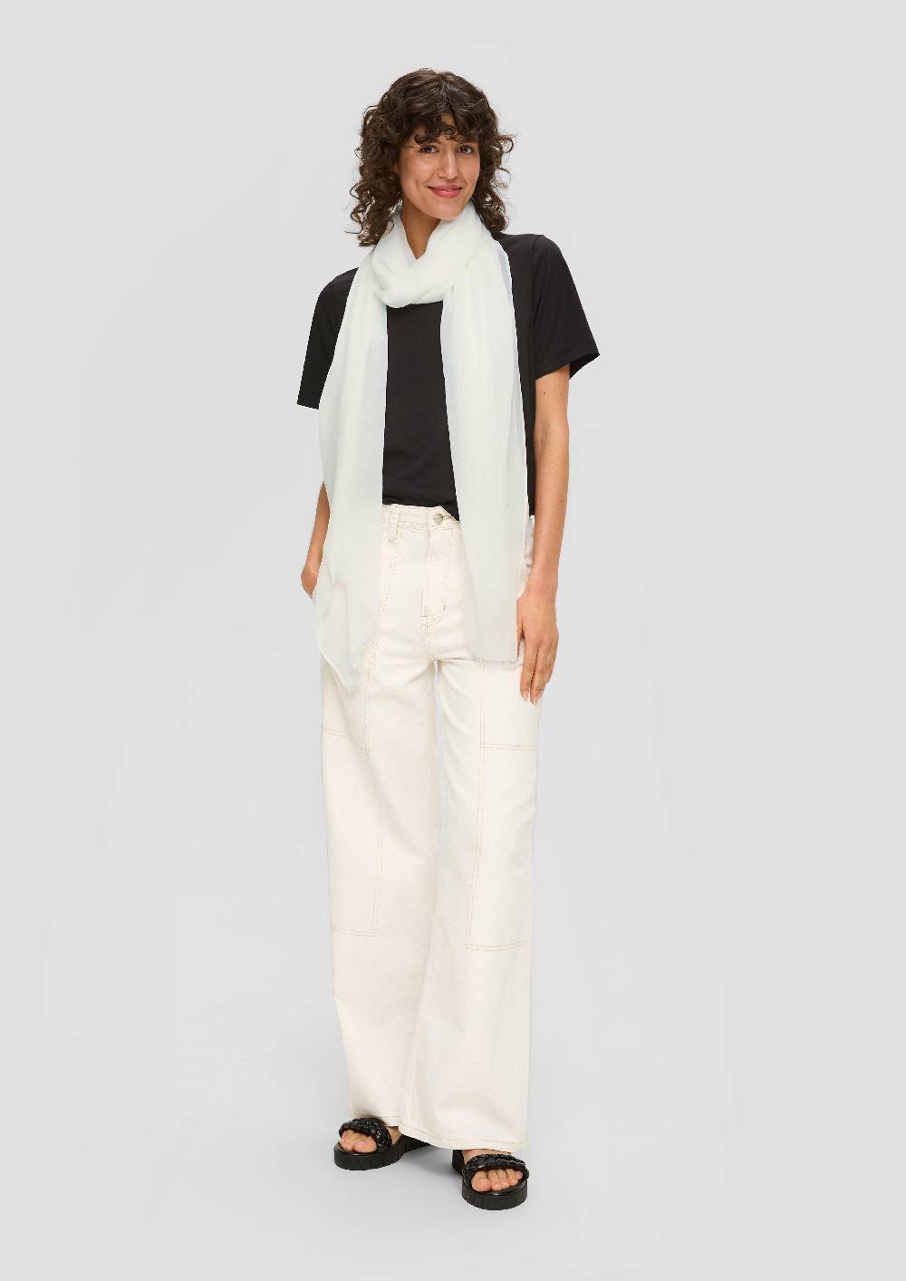 S.Oliver Unifarbener Schal Aus Leichtem Polyester