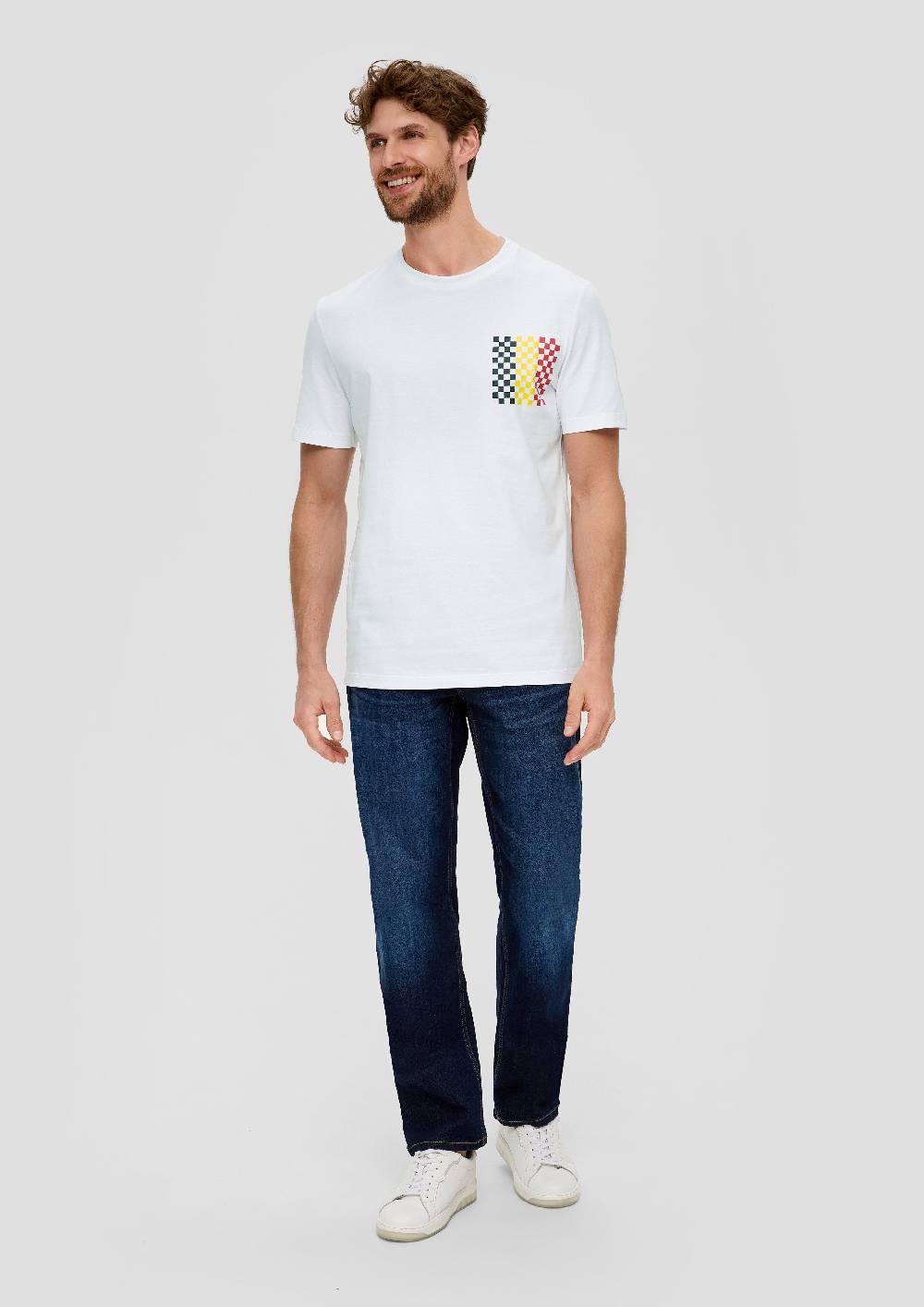 S.Oliver Unisex Baumwoll-T-Shirt Mit EM-Print