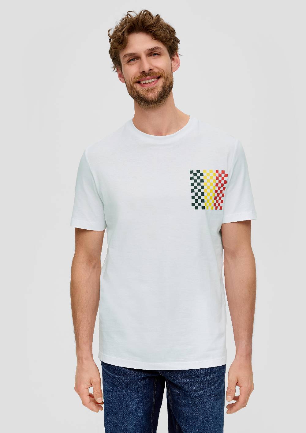 S.Oliver Unisex Baumwoll-T-Shirt Mit EM-Print