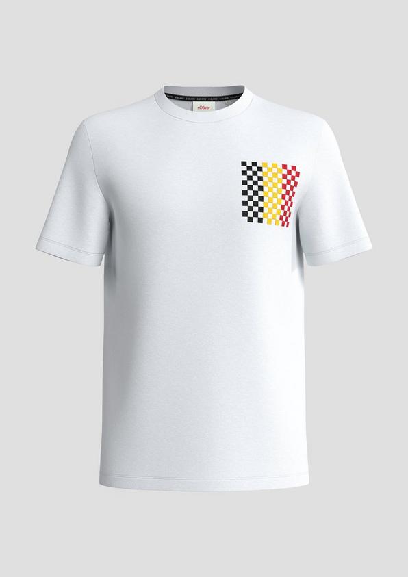 s.Oliver Unisex Baumwoll-T-Shirt mit EM-Print