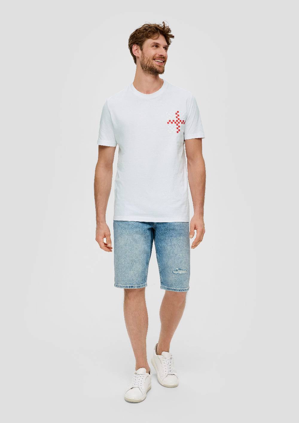 S.Oliver Unisex Baumwoll-T-Shirt Mit EM-Print