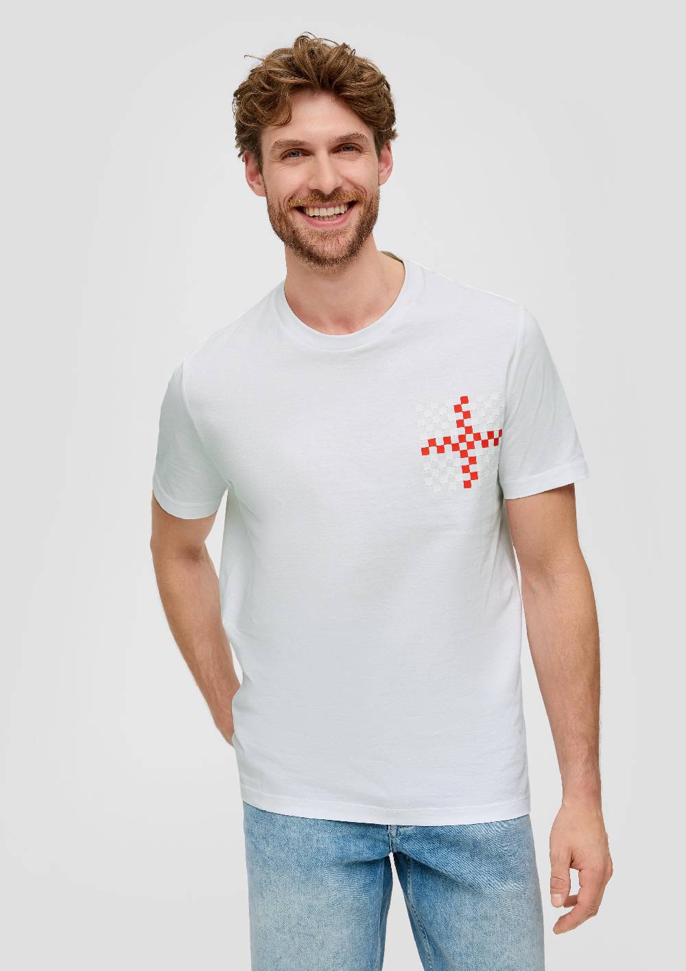 S.Oliver Unisex Baumwoll-T-Shirt Mit EM-Print