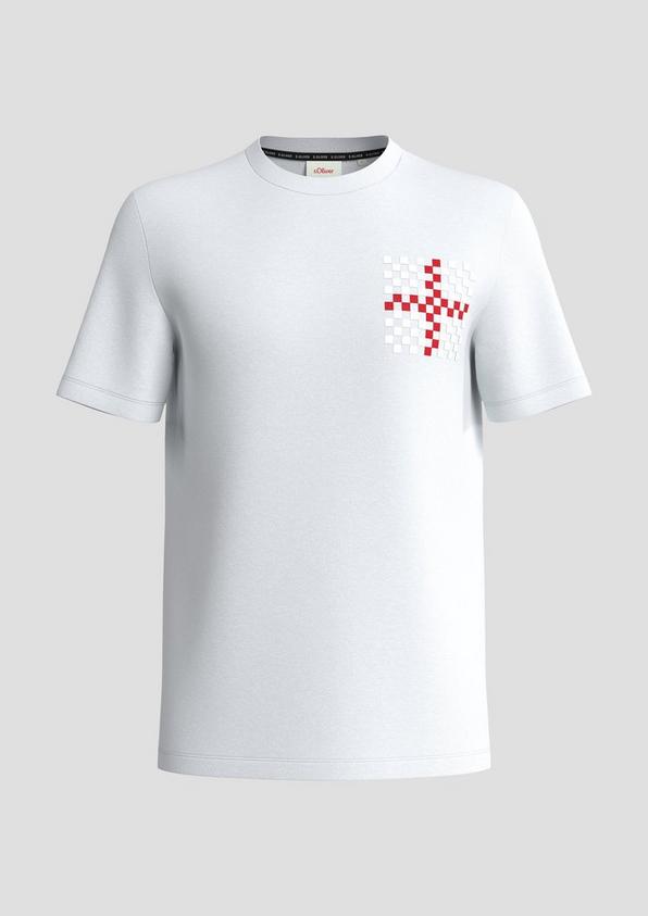 s.Oliver Unisex Baumwoll-T-Shirt mit EM-Print