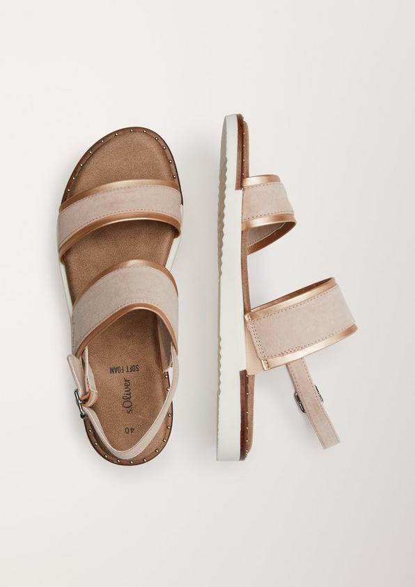 s.Oliver Vegane Sandalen mit Metallic