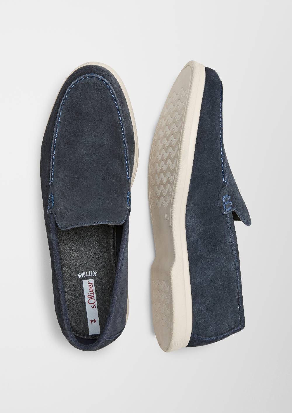 S.Oliver Velours-Slipper Mit Ziernaht