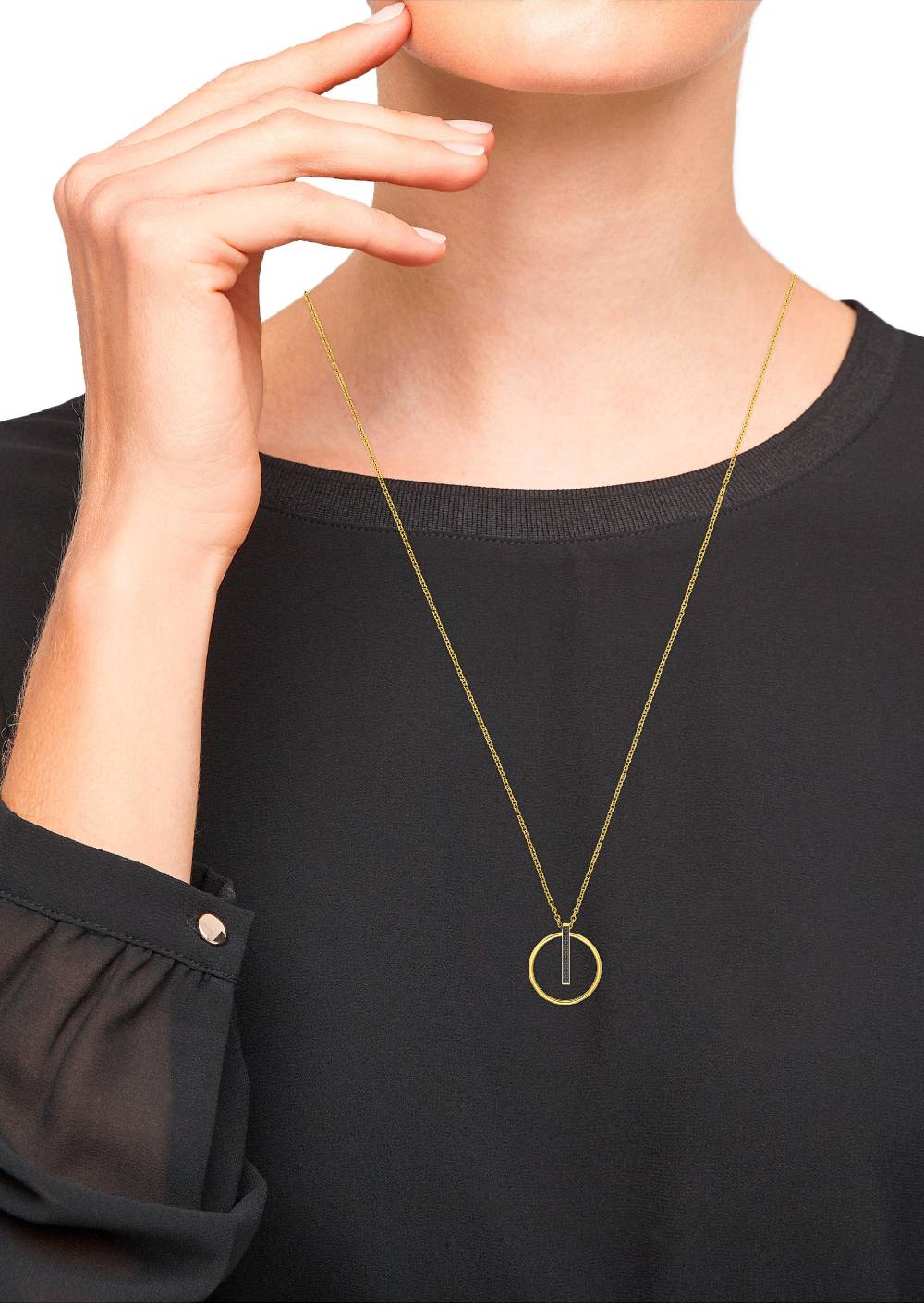 S.Oliver Vergoldete Kette Mit Kreisrundem Anhänger