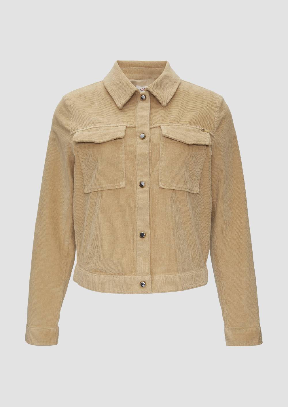 S.Oliver Verkürzte Cordjacke Mit Druckknöpfen