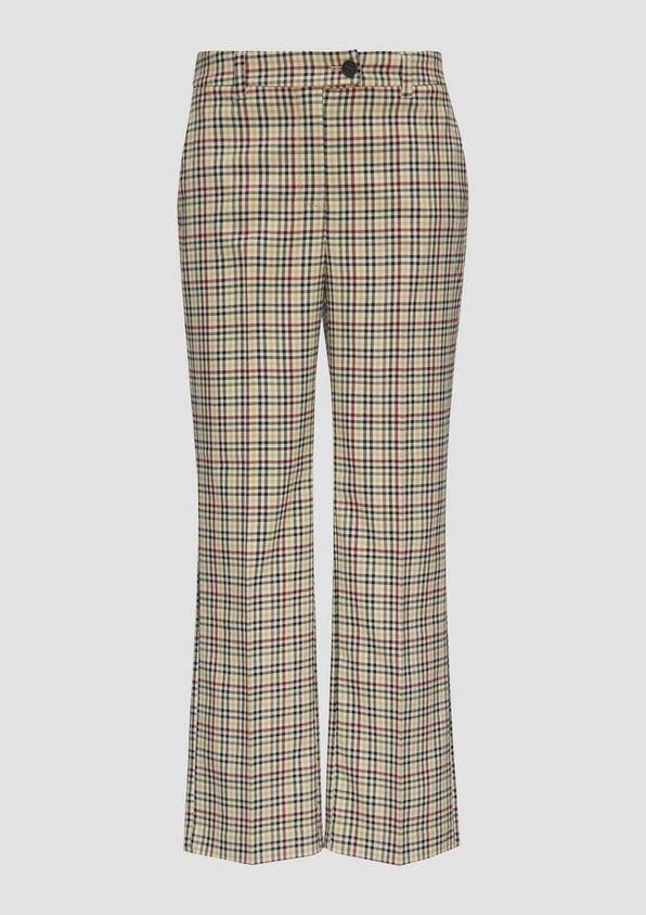 s.Oliver Verkürzte Karohose mit ausgestelltem Saum