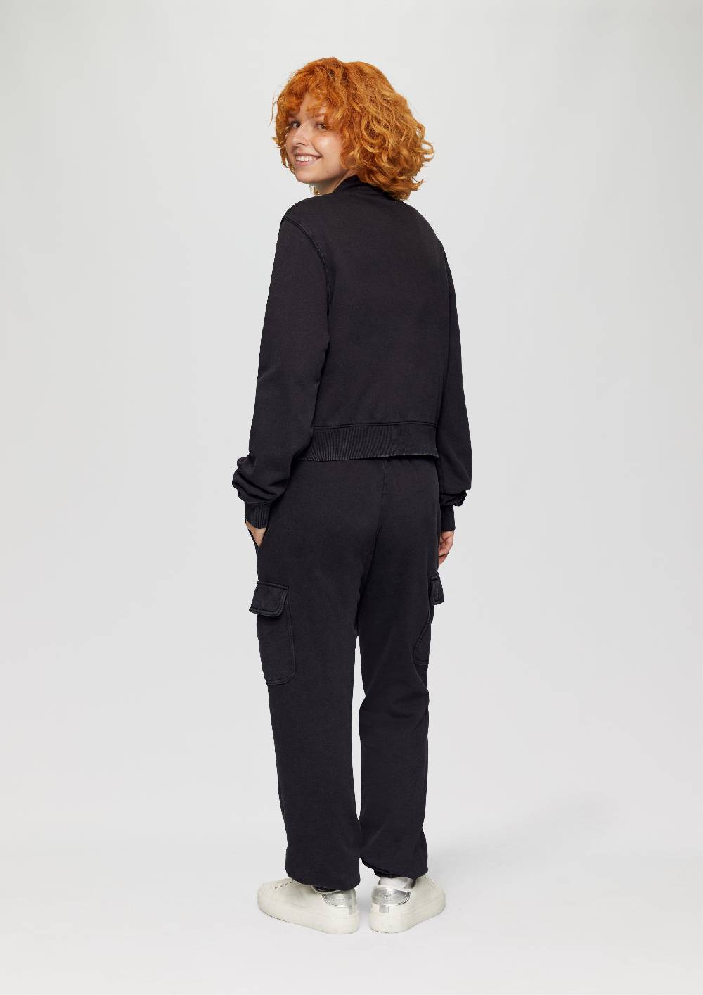 S.Oliver Verkürzte Sweatshirt-Jacke Mit Waschung