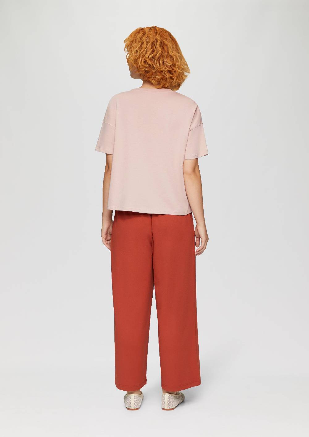 S.Oliver Verkürztes Baumwollshirt Mit Frontprint