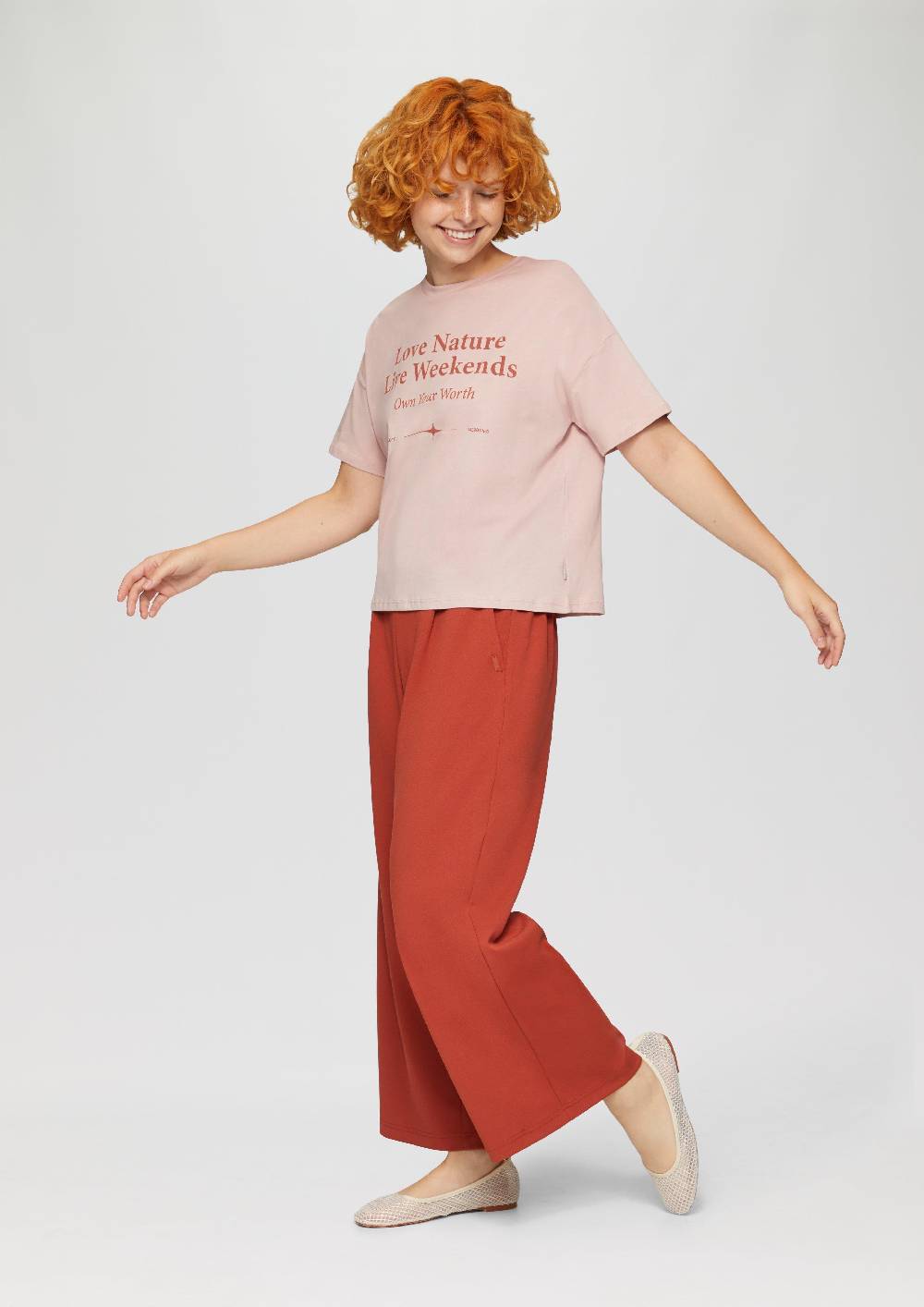 S.Oliver Verkürztes Baumwollshirt Mit Frontprint