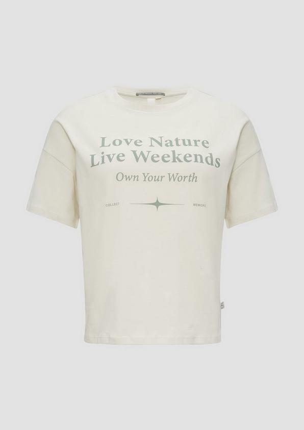 s.Oliver Verkürztes Baumwollshirt mit Frontprint