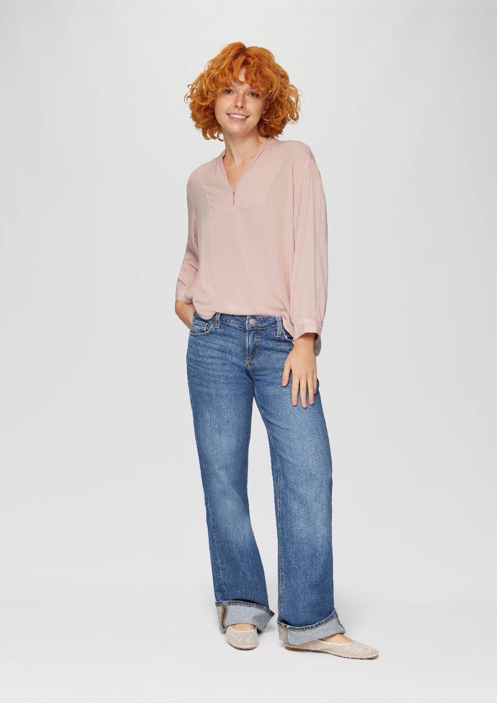 S.Oliver Viskose-Bluse Mit 3/4-Arm