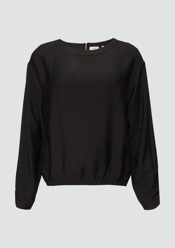 S.Oliver Viskose-Bluse Mit Elastischem Saum