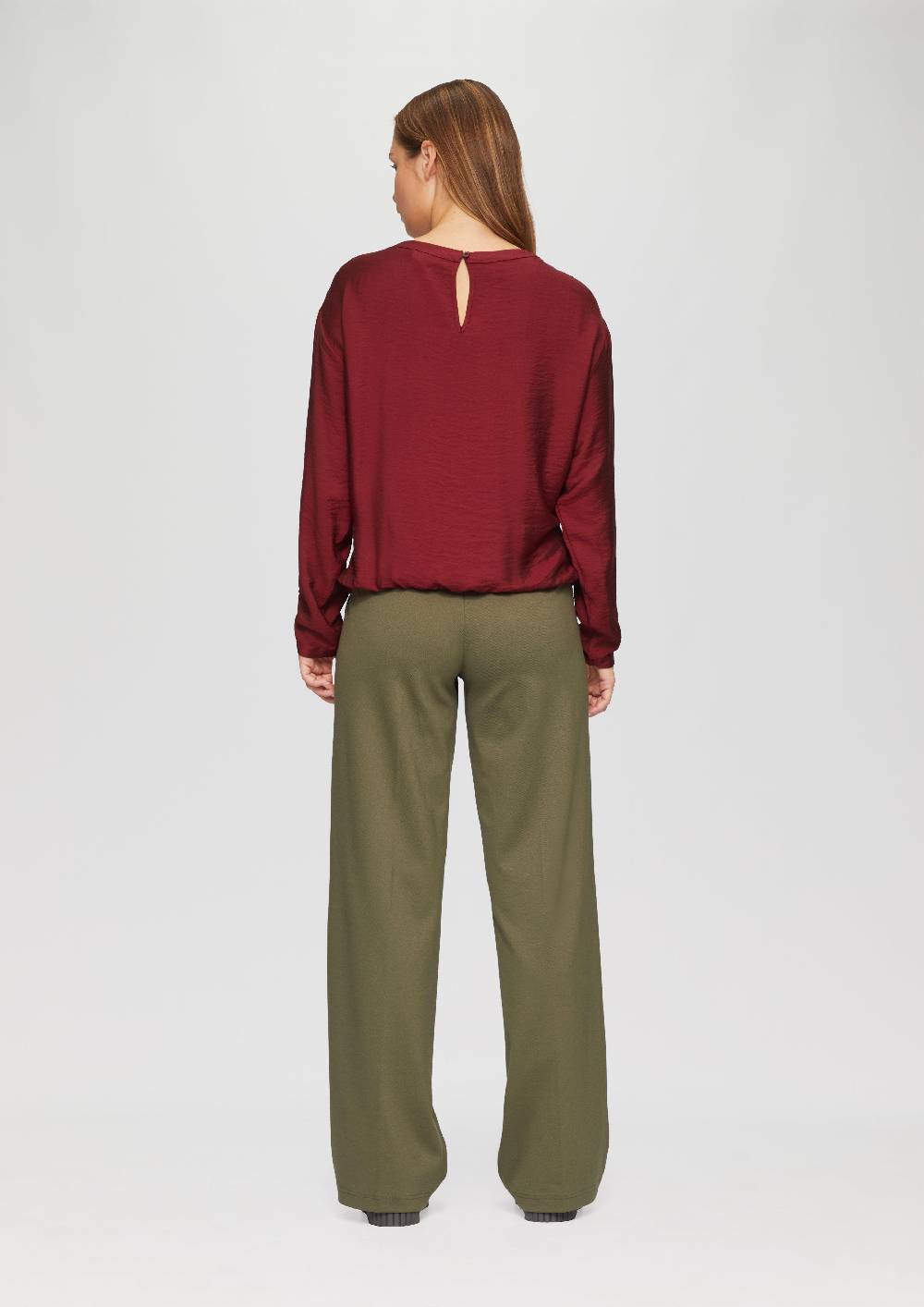 S.Oliver Viskose-Bluse Mit Elastischem Saum