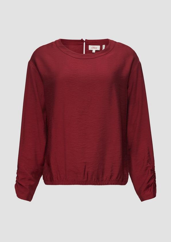 S.Oliver Viskose-Bluse Mit Elastischem Saum