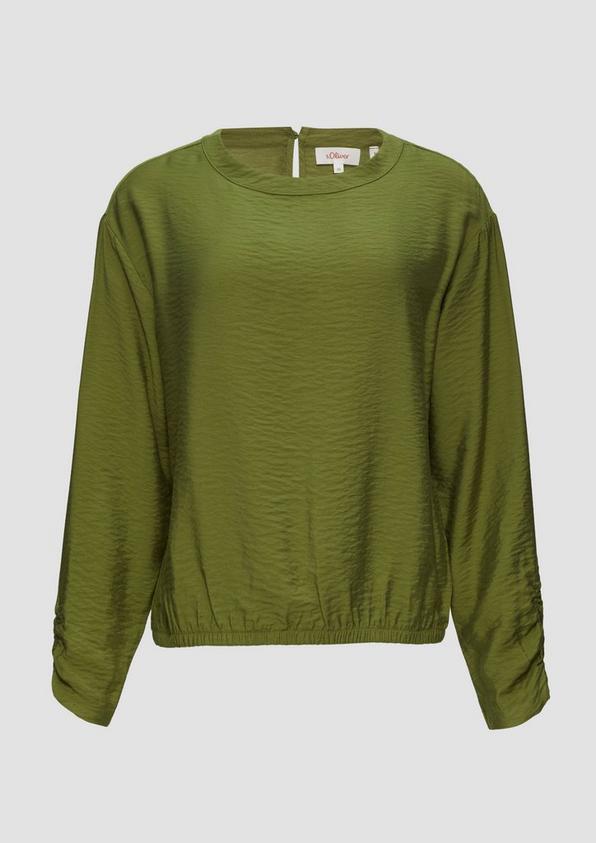 s.Oliver Viskose-Bluse mit elastischem Saum