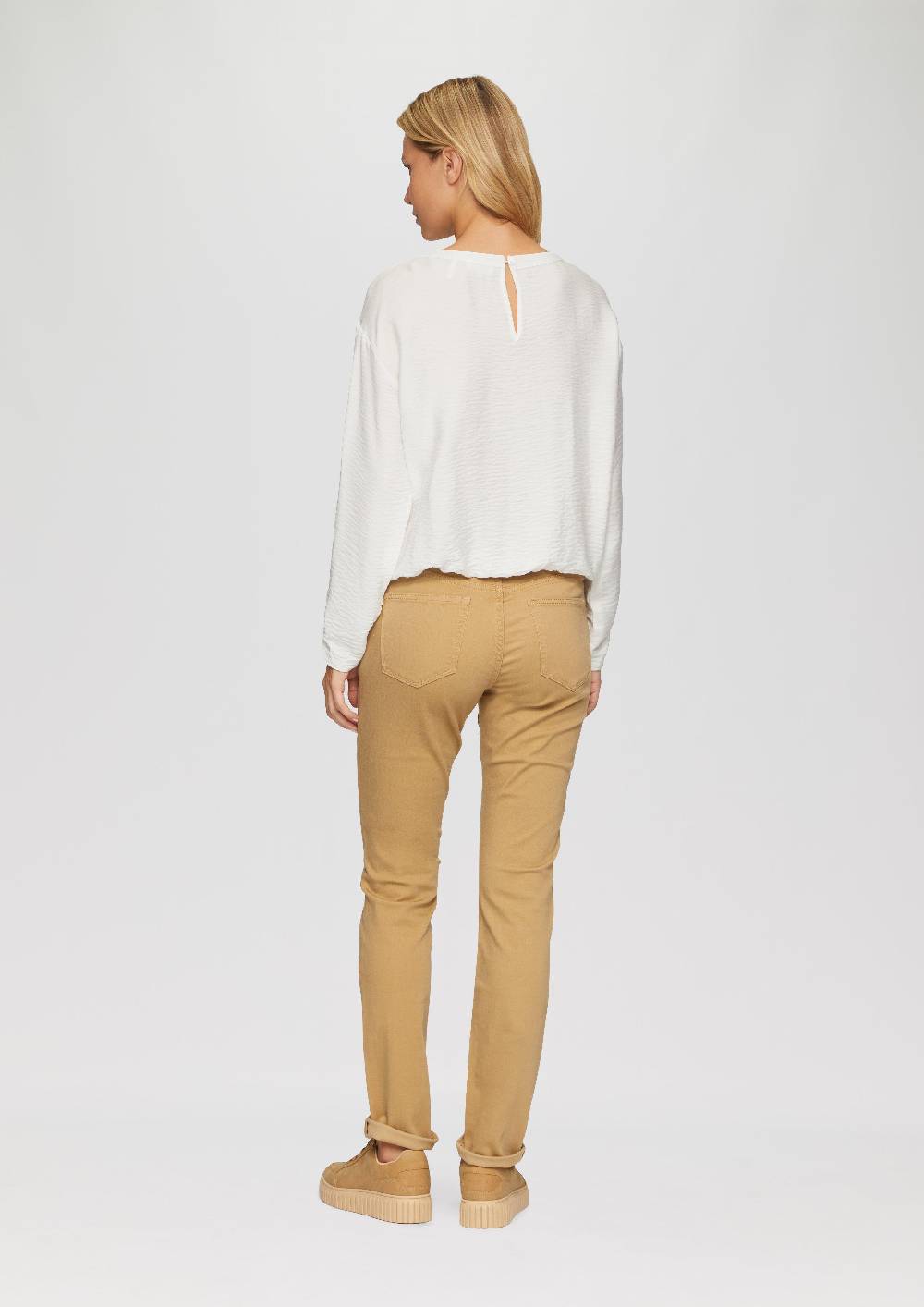 S.Oliver Viskose-Bluse Mit Elastischem Saum