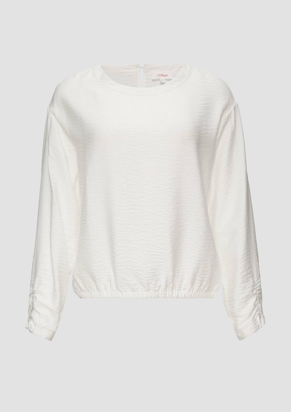 S.Oliver Viskose-Bluse Mit Elastischem Saum