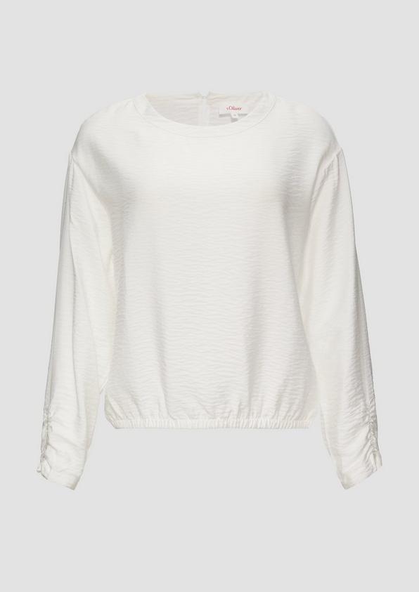 s.Oliver Viskose-Bluse mit elastischem Saum