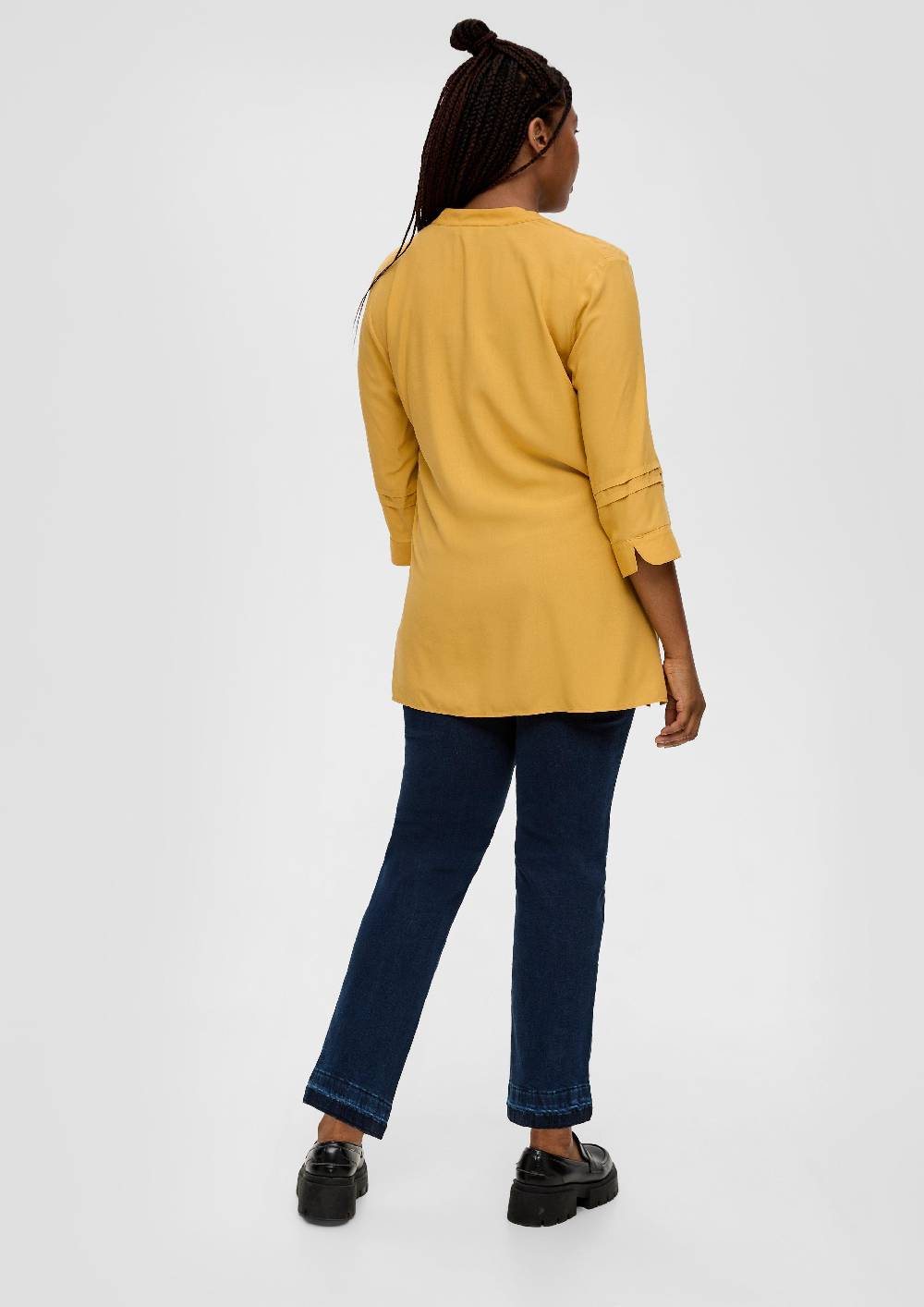 S.Oliver Viskosebluse Mit Biesenfalten