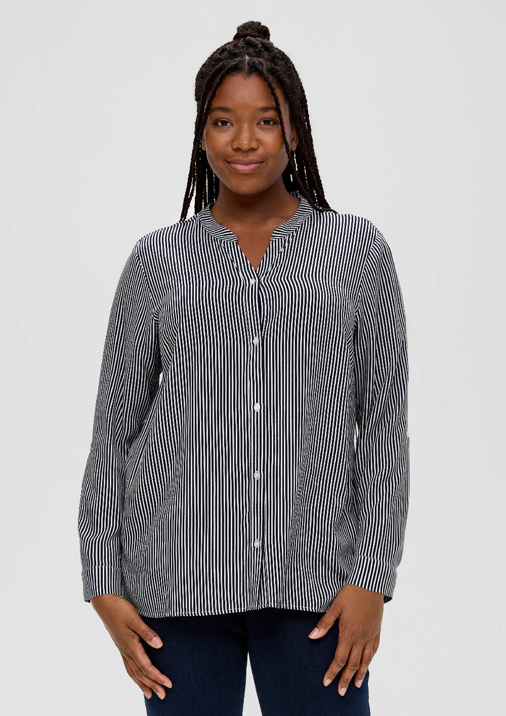 S.Oliver Viskosebluse Mit Tunika-Ausschnitt