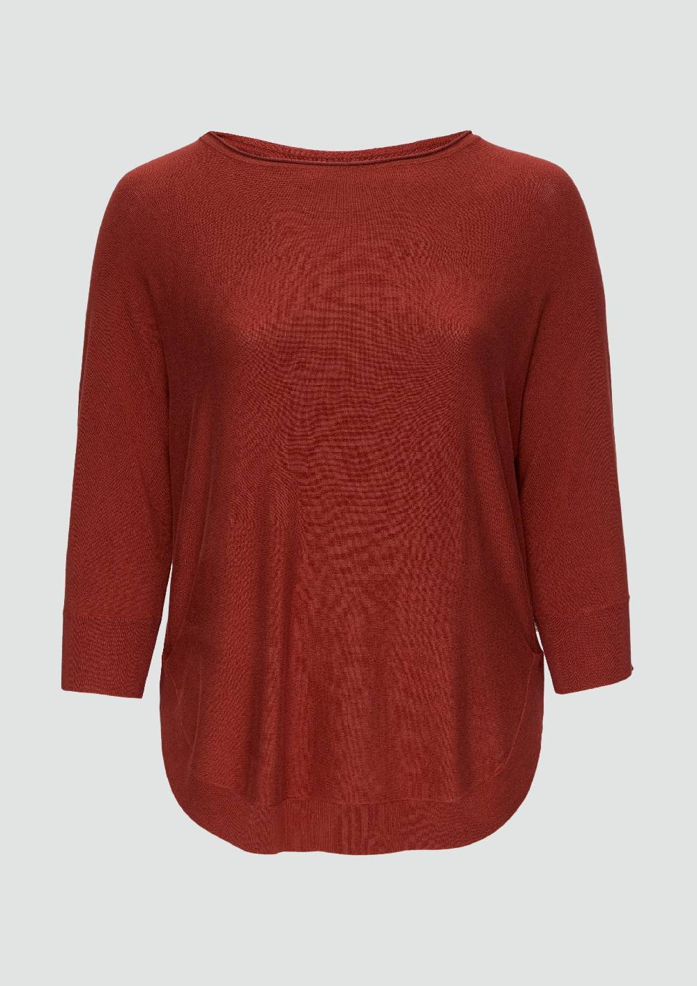 S.Oliver Viskosemix-Pullover Mit Fledermausärmeln