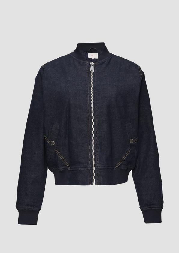 s.Oliver Wattierte Bomberjacke aus Denim