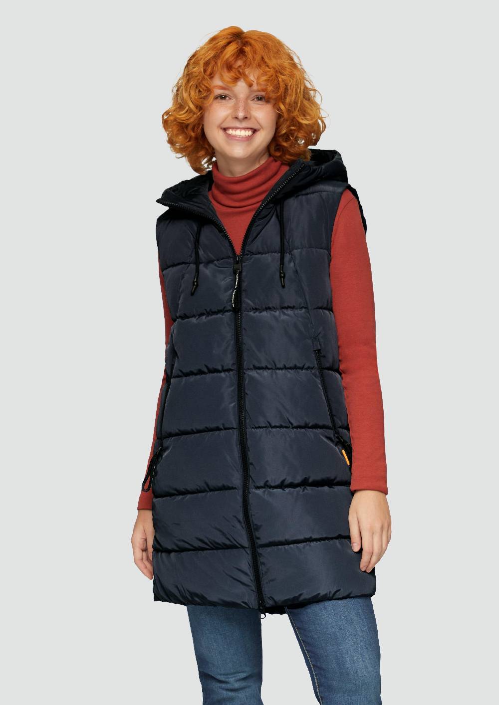 S.Oliver Wattierte Outdoor-Weste Mit Kapuze