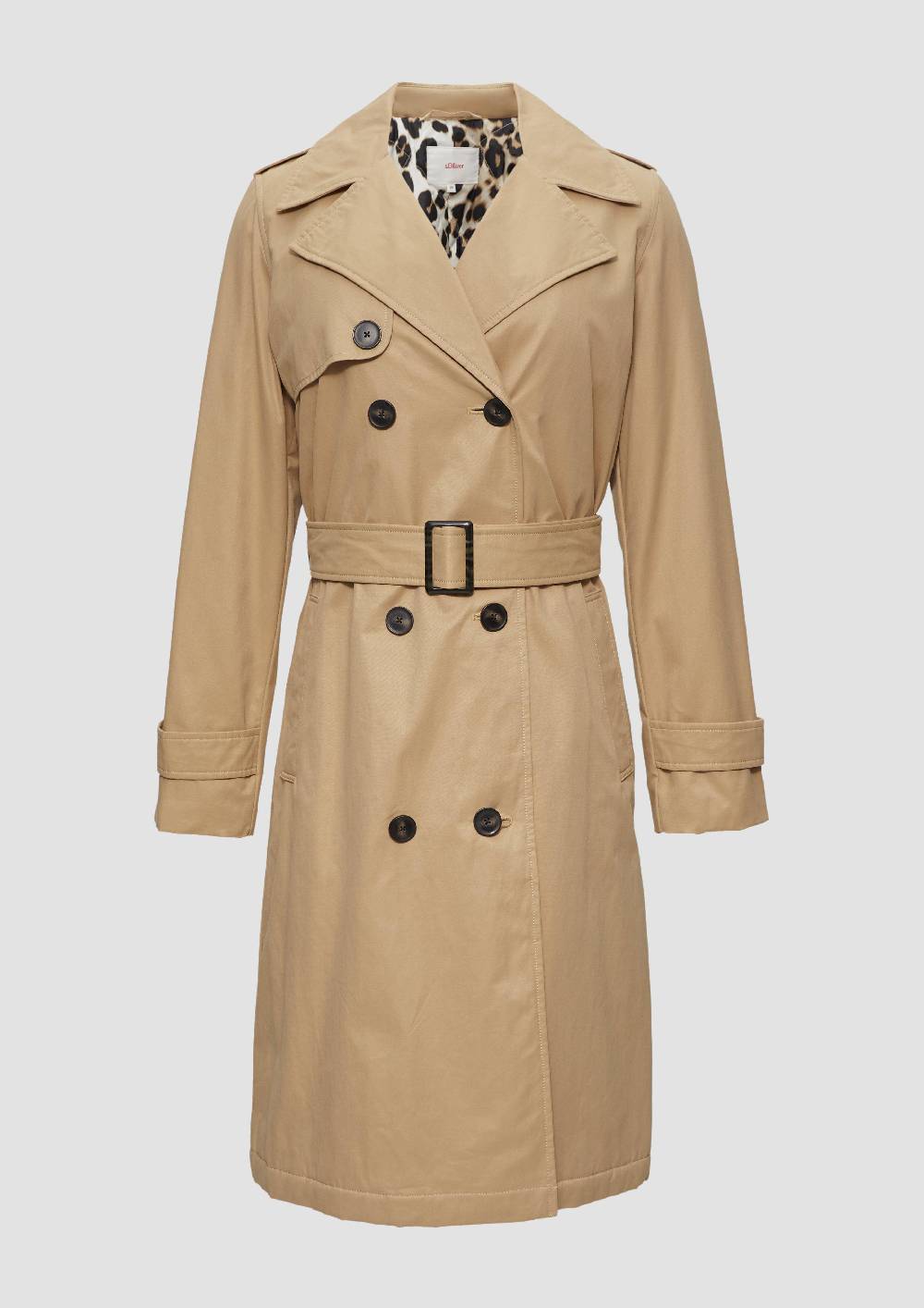 S.Oliver Wattierter Trenchcoat Mit Innenprint