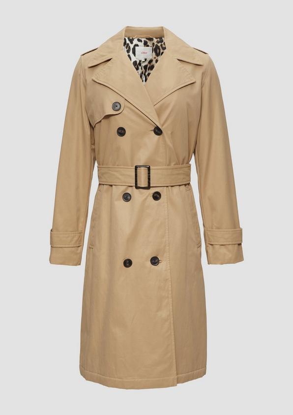 S.Oliver Wattierter Trenchcoat Mit Innenprint