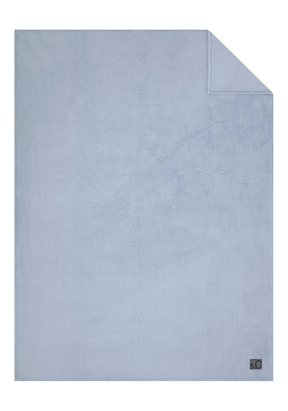 S.Oliver Weiche Decke Mit Logo-Detail