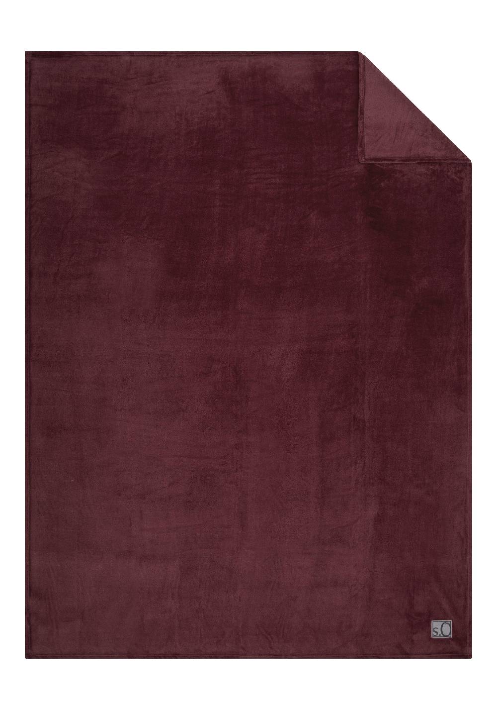 S.Oliver Weiche Decke Mit Logo-Detail