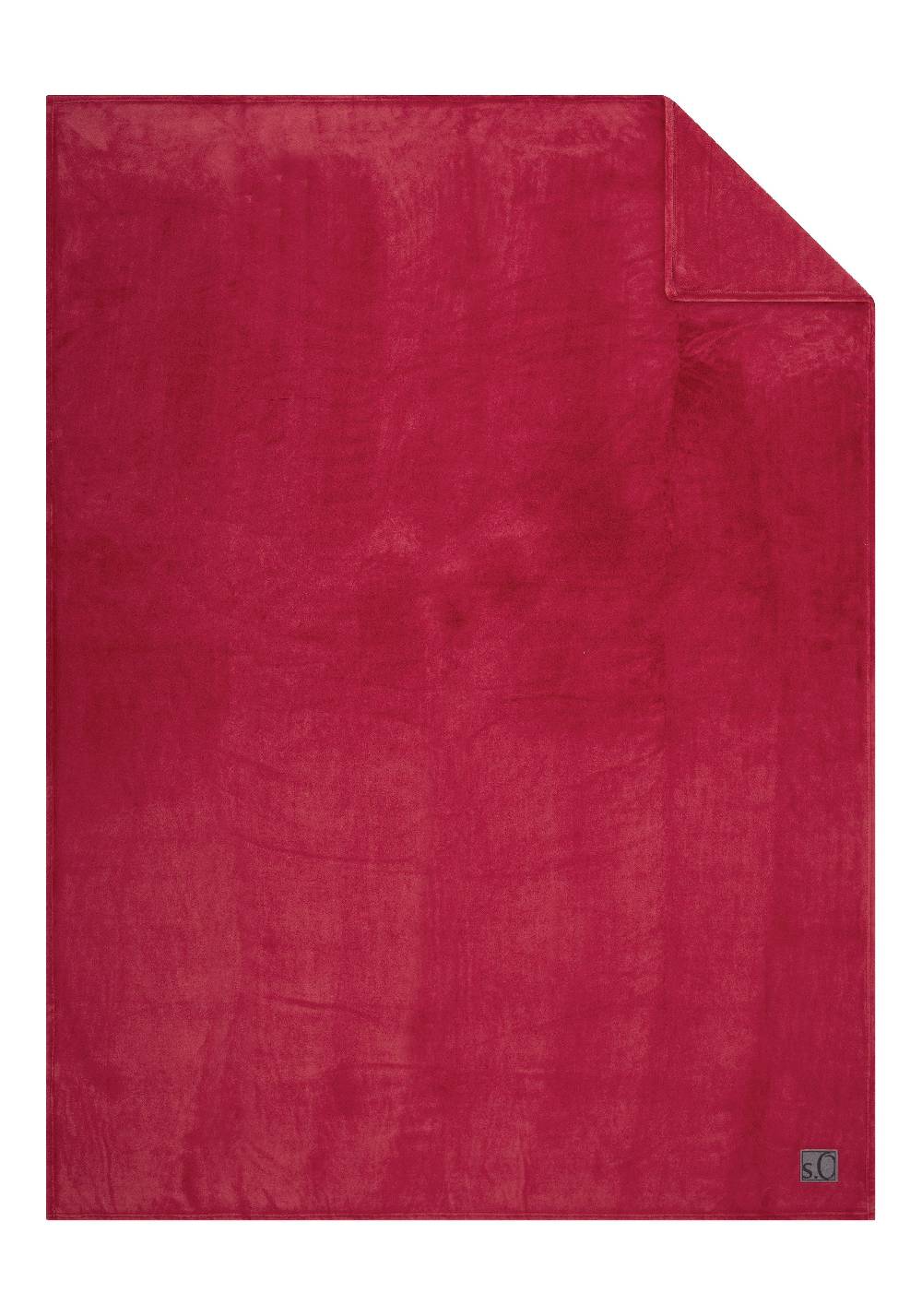 S.Oliver Weiche Decke Mit Logo-Detail