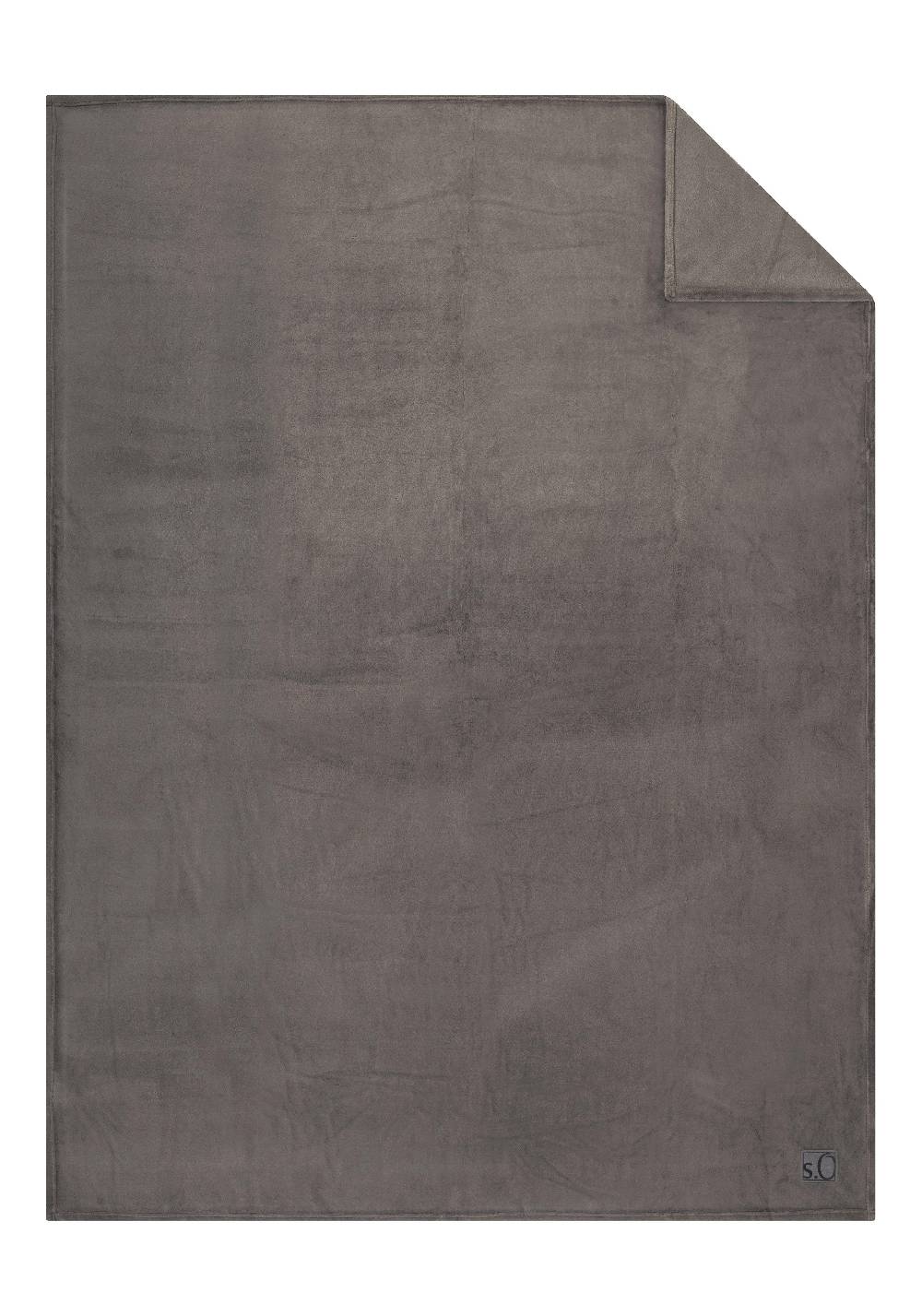 S.Oliver Weiche Decke Mit Logo-Detail