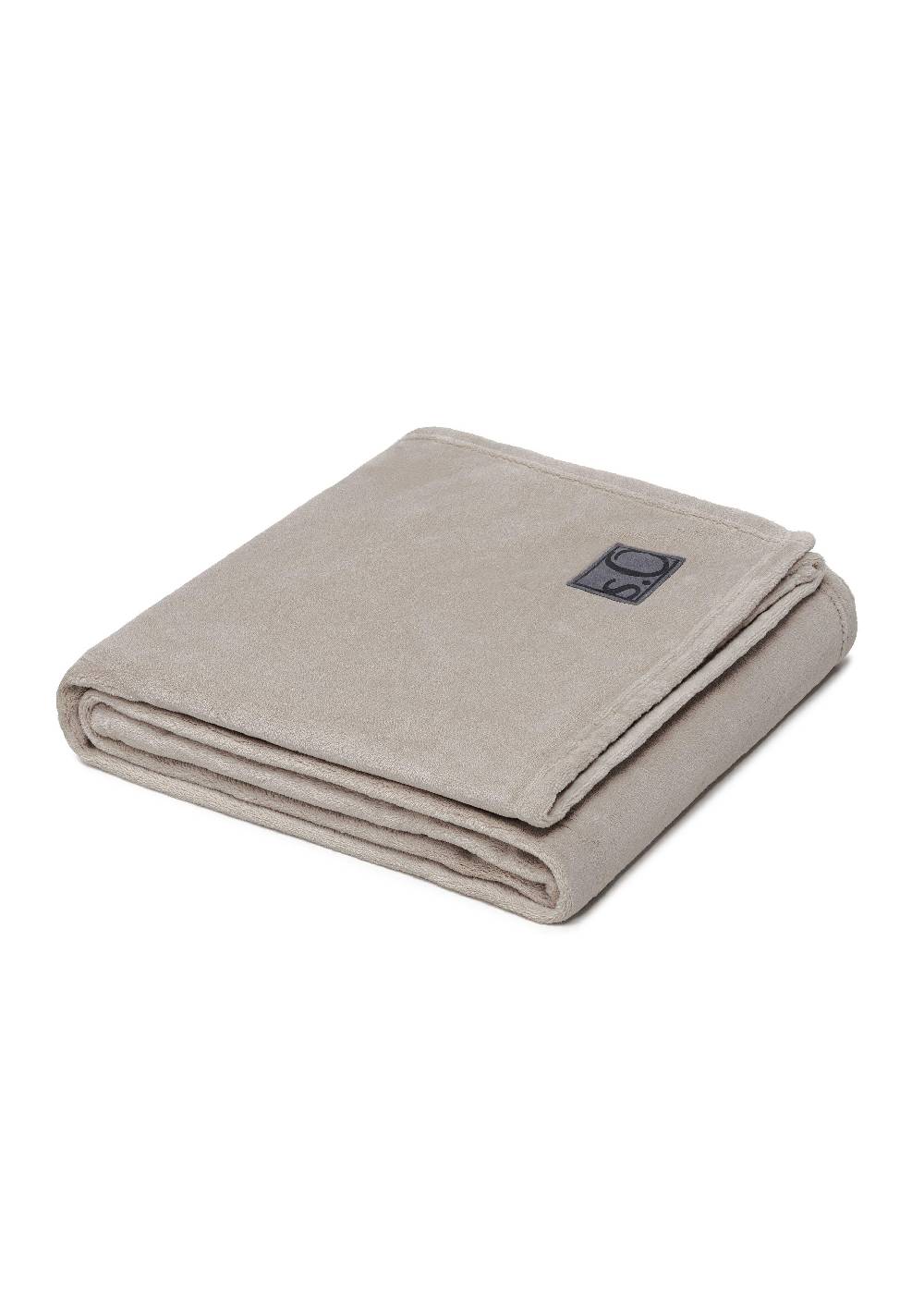 S.Oliver Weiche Decke Mit Logo-Detail