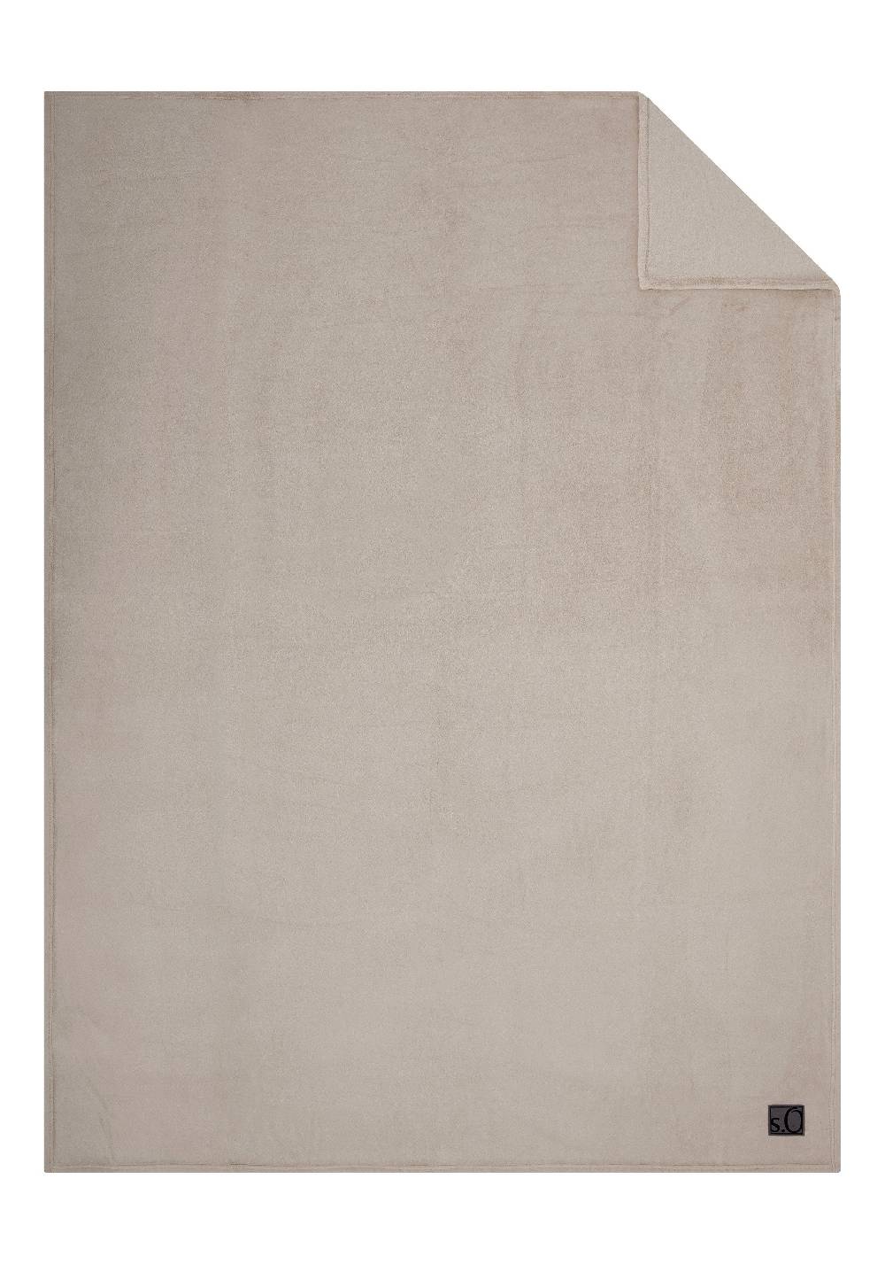 S.Oliver Weiche Decke Mit Logo-Detail