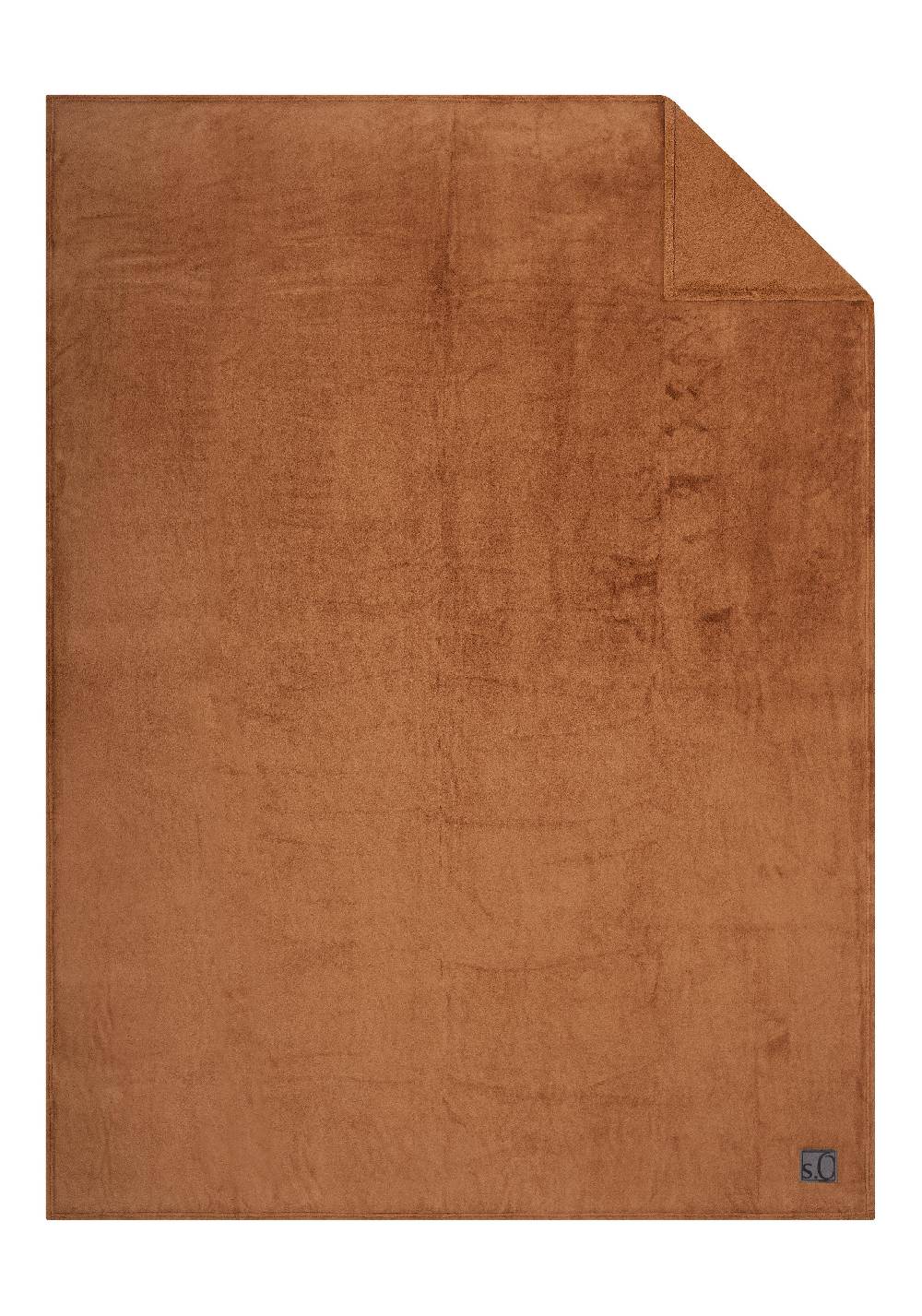 S.Oliver Weiche Decke Mit Logo-Detail