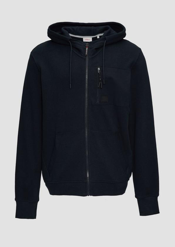 s.Oliver Weiche Sweatshirt-Jacke mit Kapuze