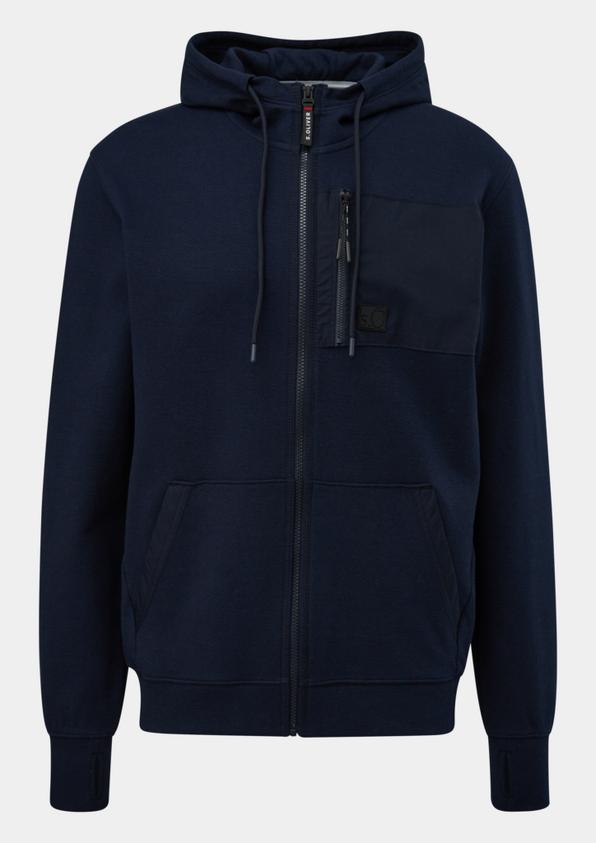 s.Oliver Weiche Sweatshirt-Jacke mit Kapuze