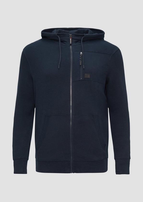 s.Oliver Weiche Sweatshirt-Jacke mit Kapuze